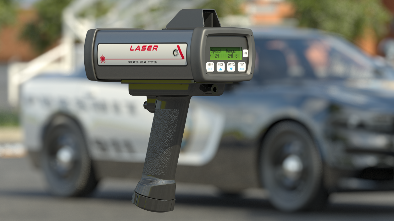 3D model LIDAR Traffic Enforcement Speed Gun