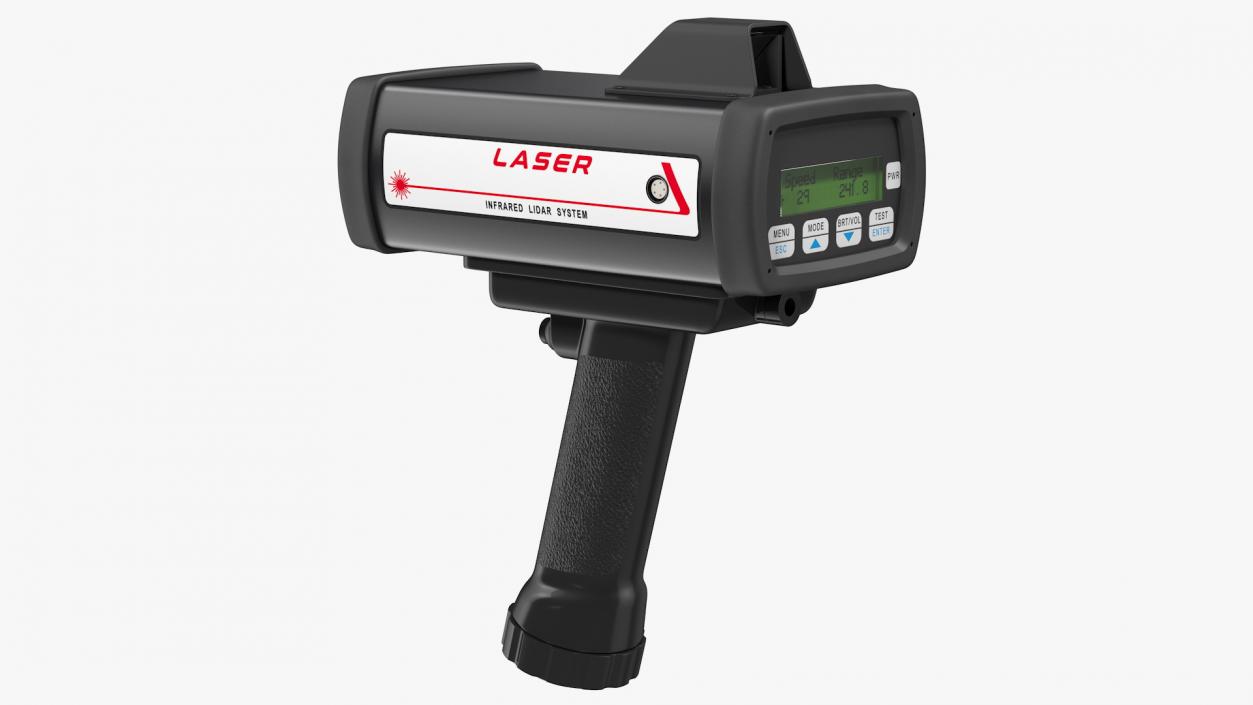 3D model LIDAR Traffic Enforcement Speed Gun