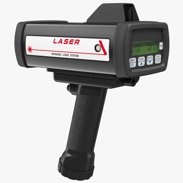 3D model LIDAR Traffic Enforcement Speed Gun