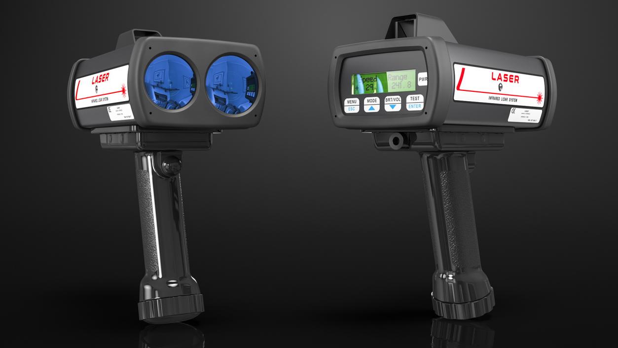 3D model LIDAR Traffic Enforcement Speed Gun