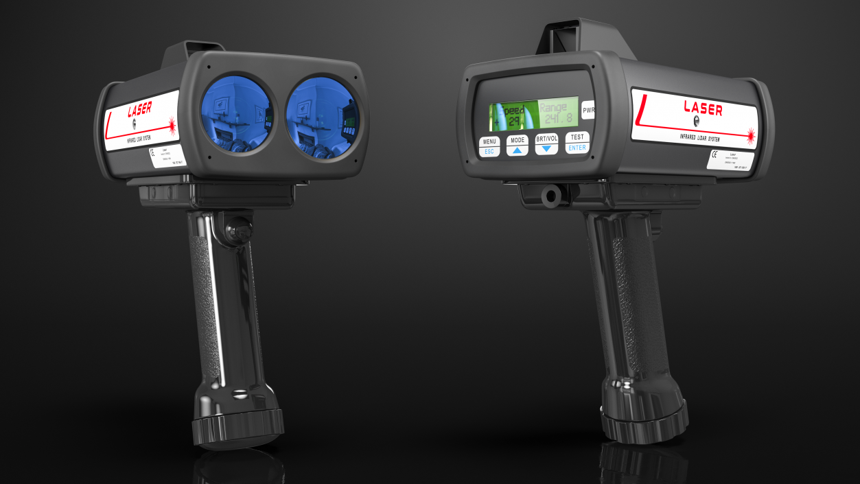 3D model LIDAR Traffic Enforcement Speed Gun