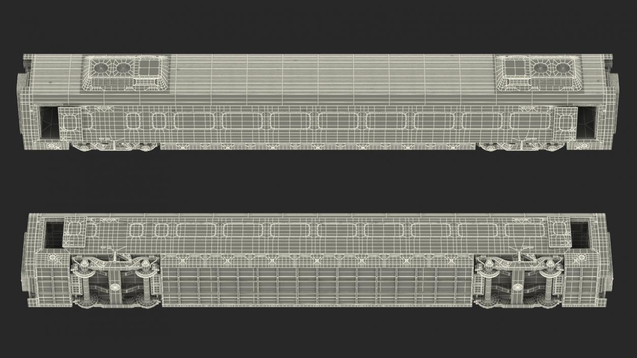 3D Acela Express Coach Rigged