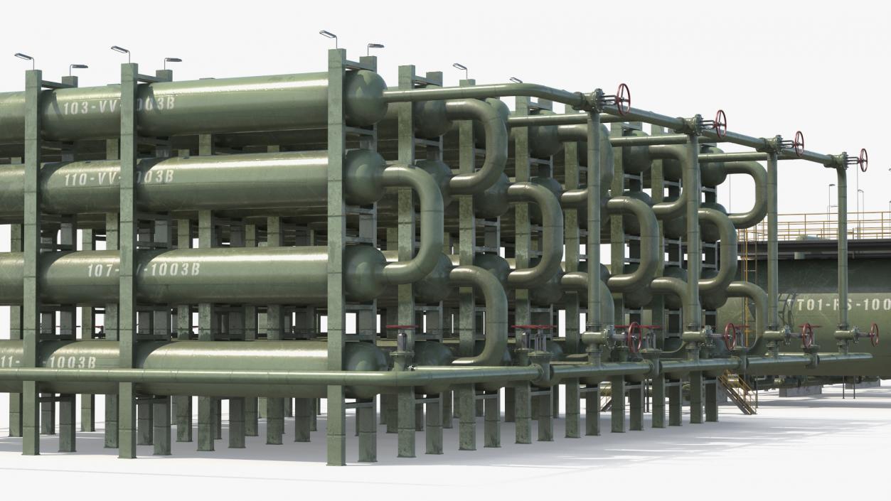 Separators Heat Exchangers Green 3D