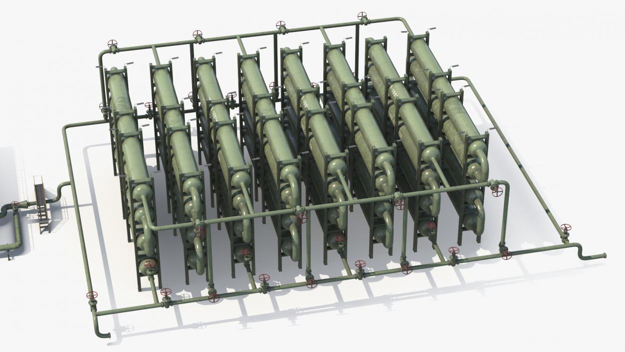 Separators Heat Exchangers Green 3D