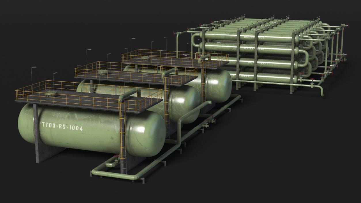 Separators Heat Exchangers Green 3D