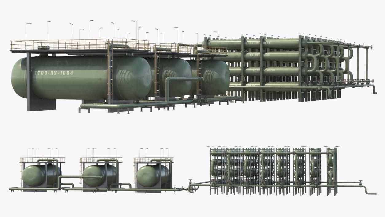 Separators Heat Exchangers Green 3D