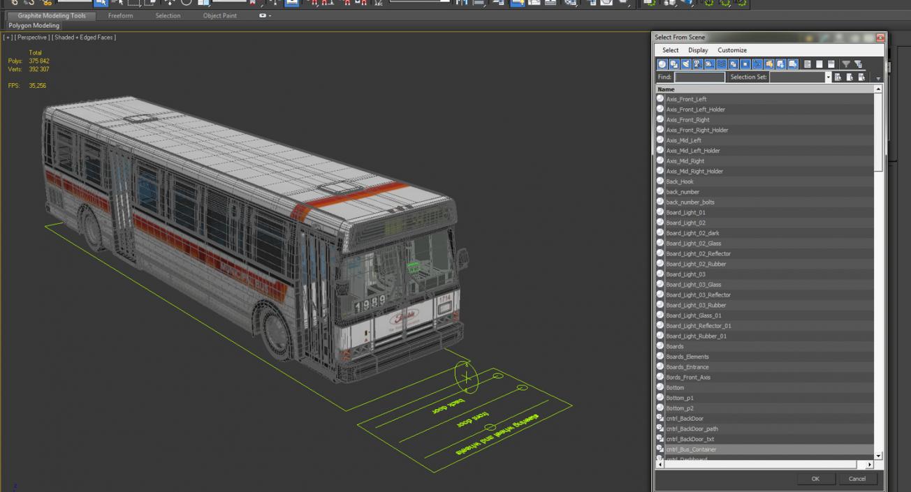 3D Flxible Metro D Municipal Bus Rigged