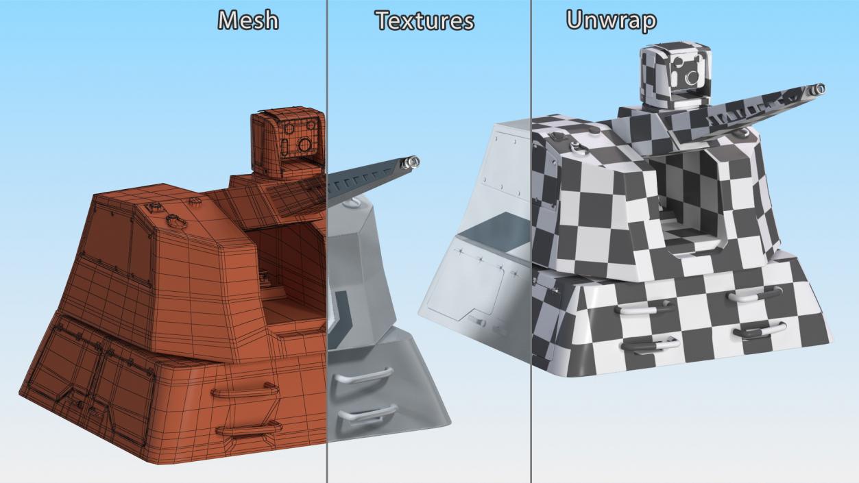 3D model Autonomous Rapid-Firing Turret