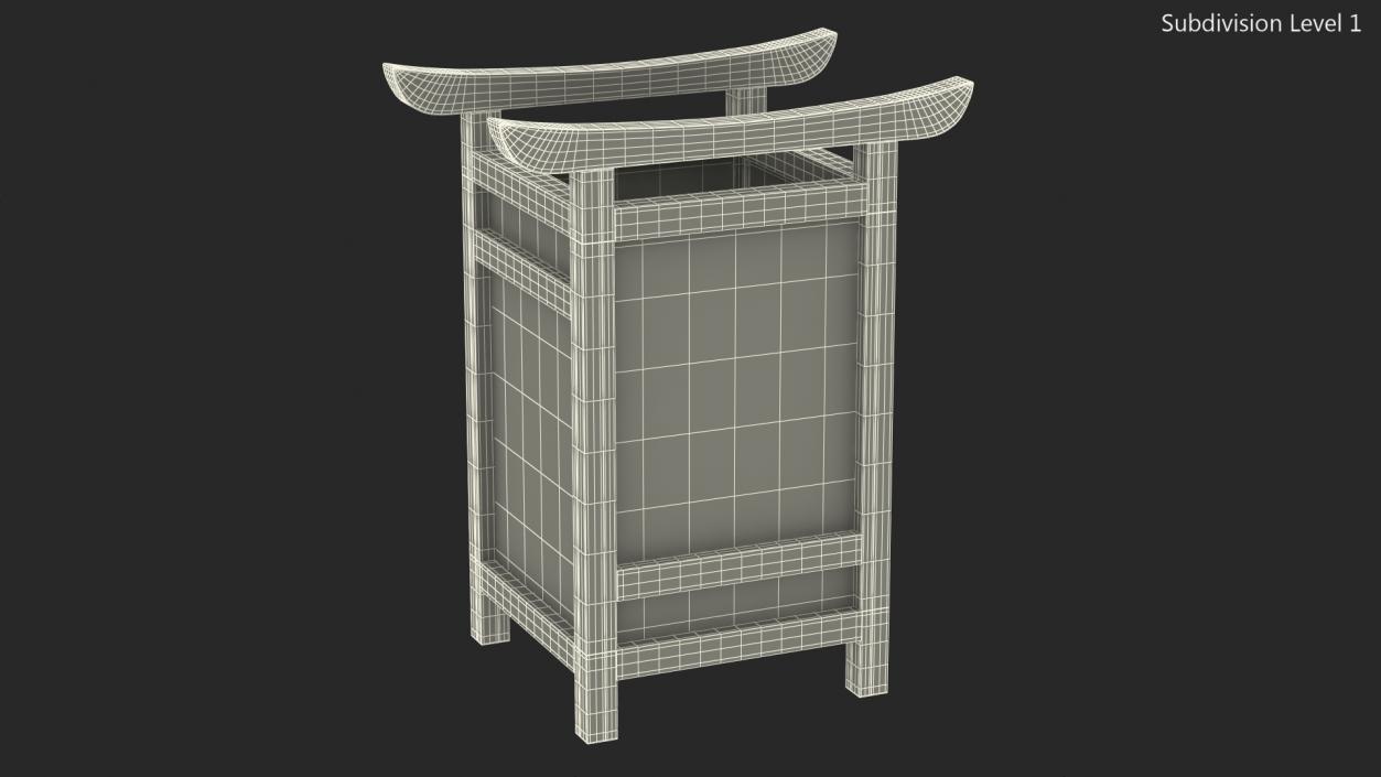 3D Shoji Lantern Small Off model