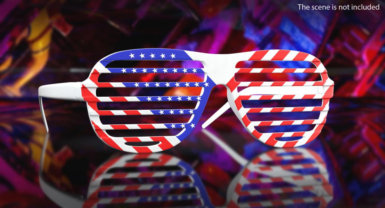 American Flag Shutter Sunglasses 3D