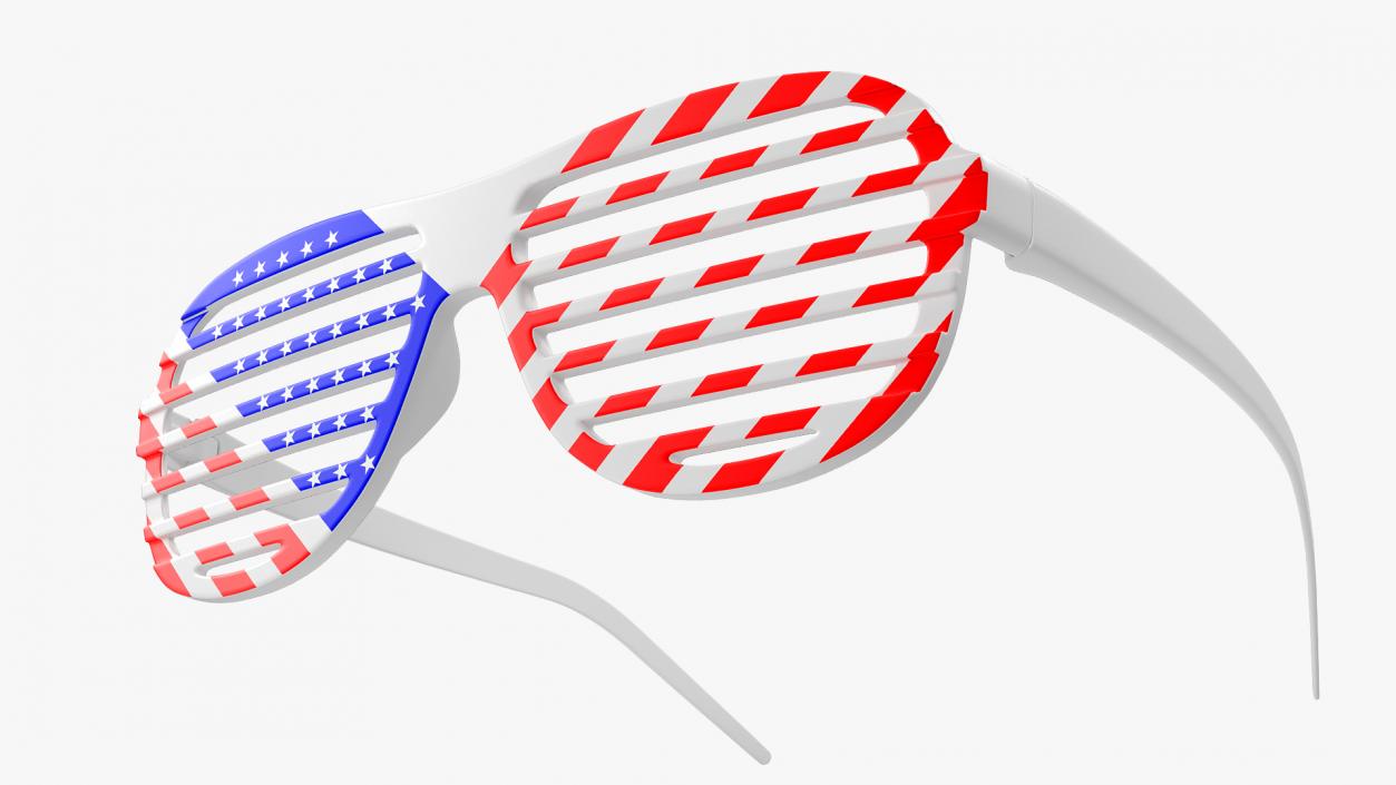 American Flag Shutter Sunglasses 3D