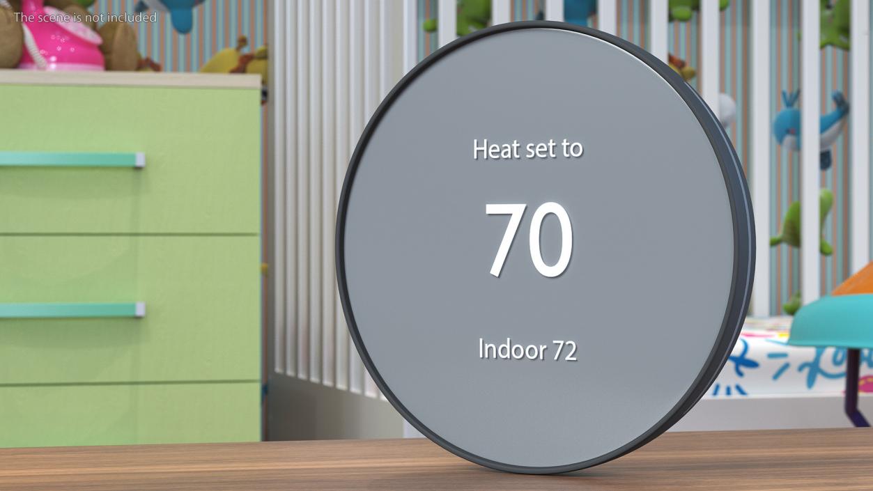 3D Wall Thermostat Google Nest Black model