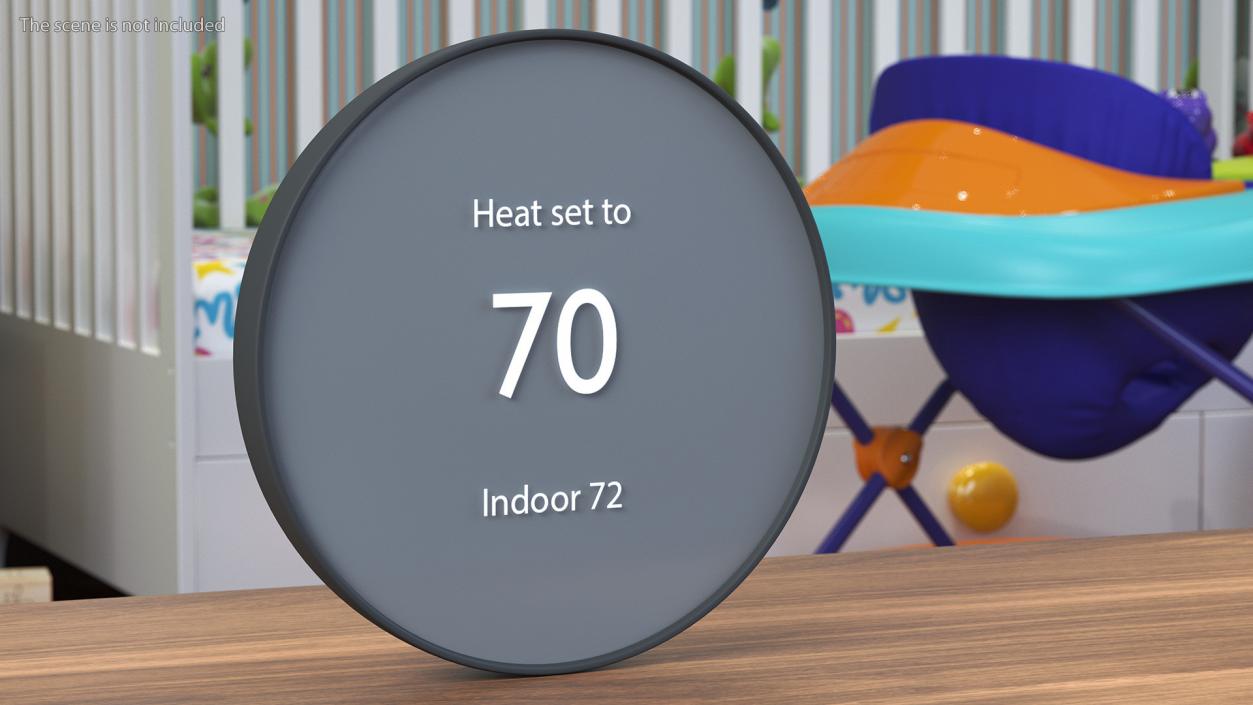 3D Wall Thermostat Google Nest Black model