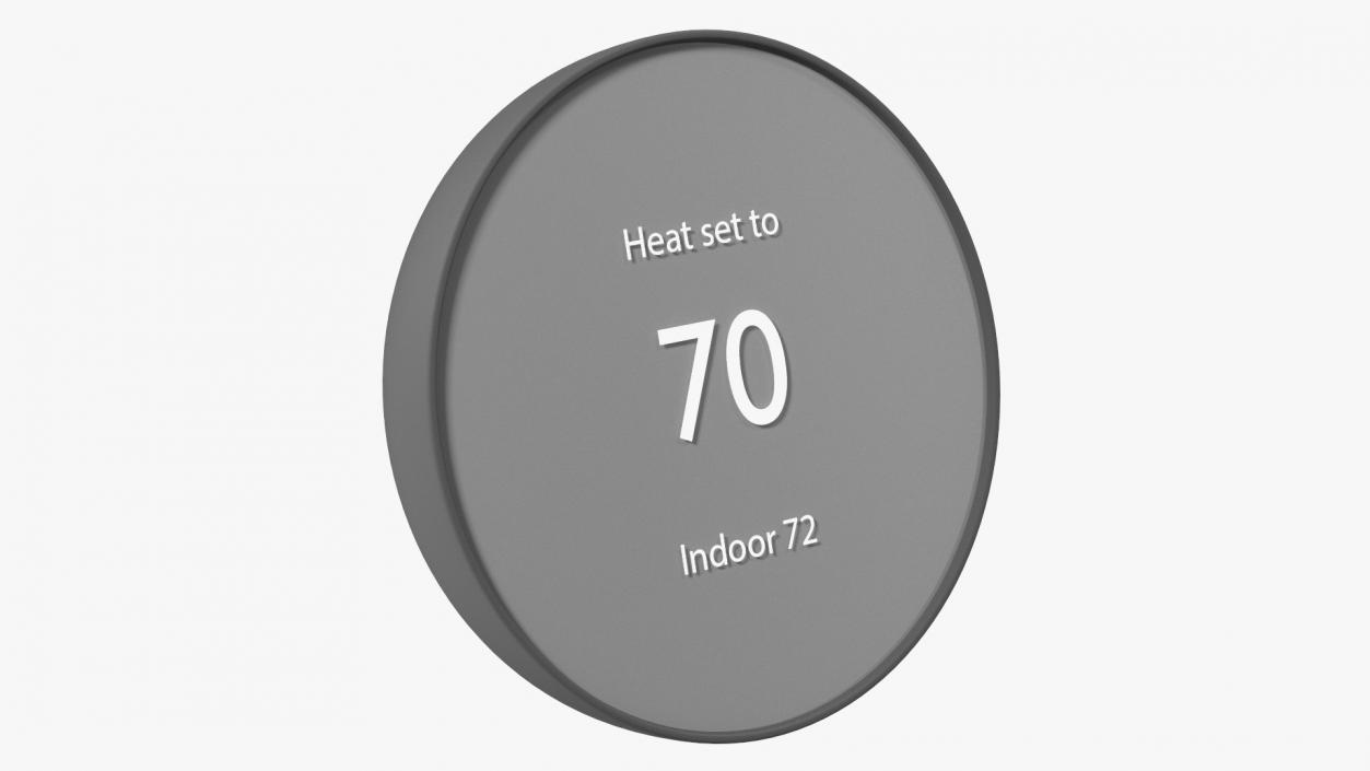 3D Wall Thermostat Google Nest Black model