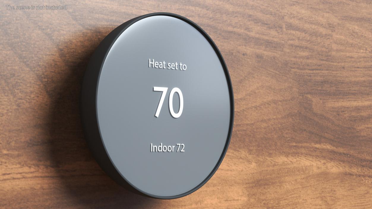 3D Wall Thermostat Google Nest Black model