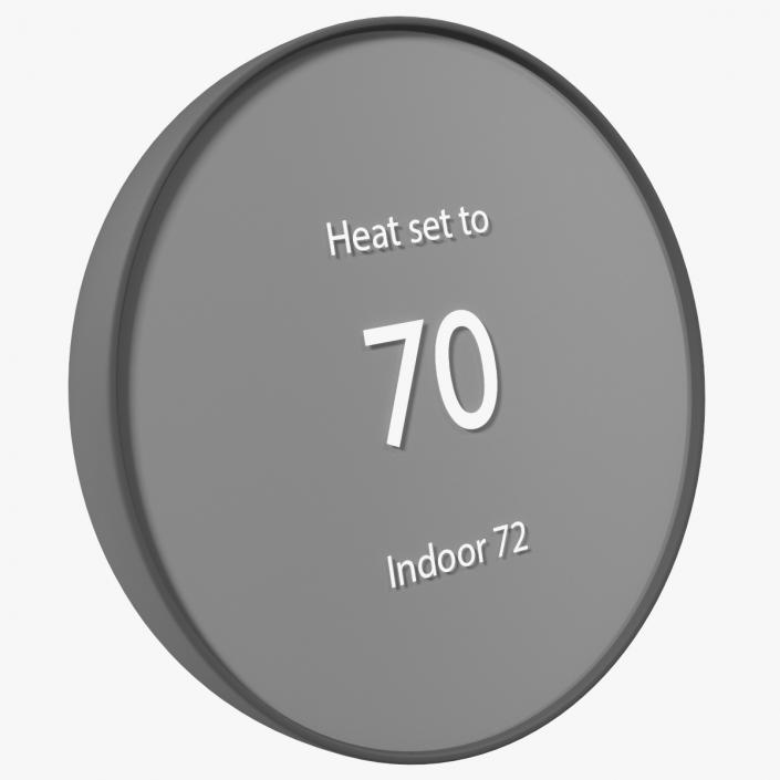 3D Wall Thermostat Google Nest Black model