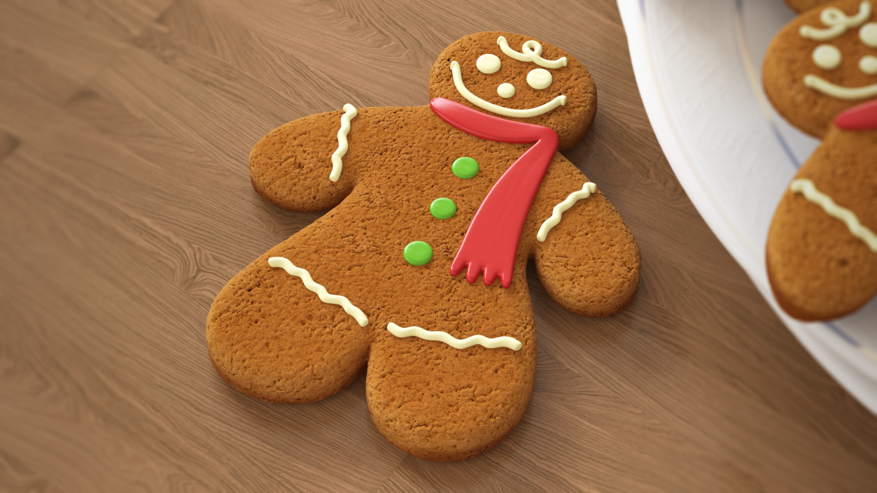 Gingerbread Men Cookie 3D