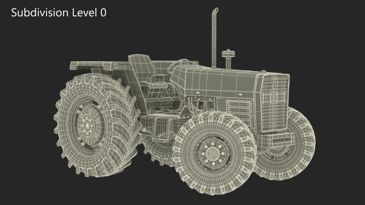 3D Massey Ferguson 385 Tractor Rigged for Maya model