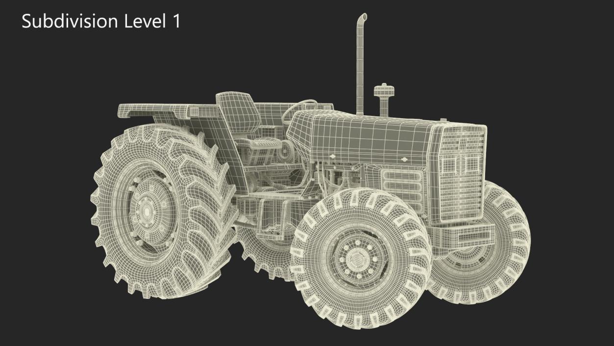 3D Massey Ferguson 385 Tractor Rigged for Maya model