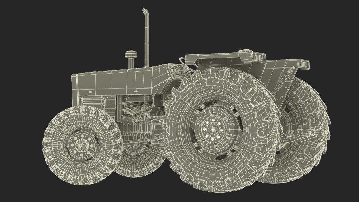 3D Massey Ferguson 385 Tractor Rigged for Maya model