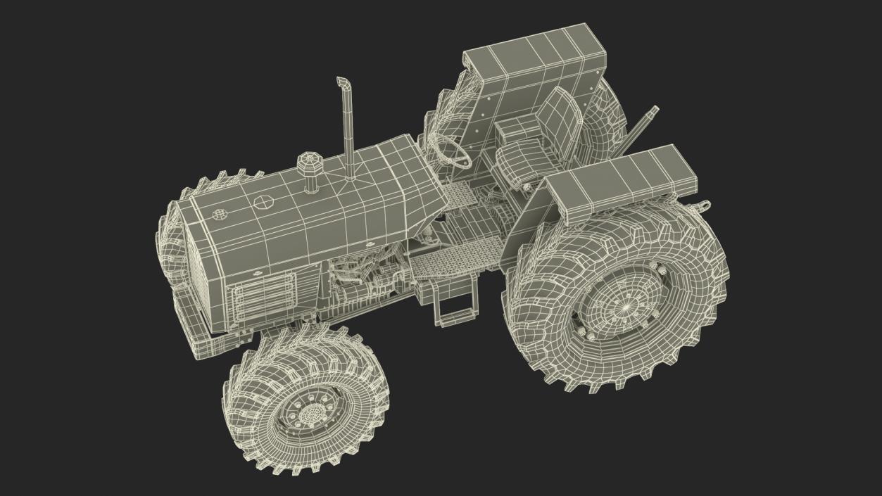 3D Massey Ferguson 385 Tractor Rigged for Maya model