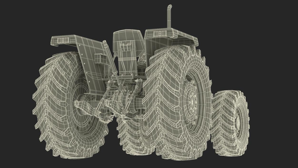 3D Massey Ferguson 385 Tractor Rigged for Maya model