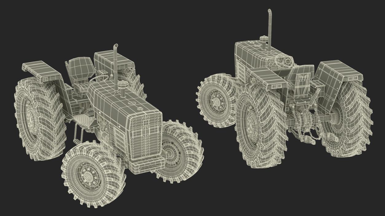 3D Massey Ferguson 385 Tractor Rigged for Maya model