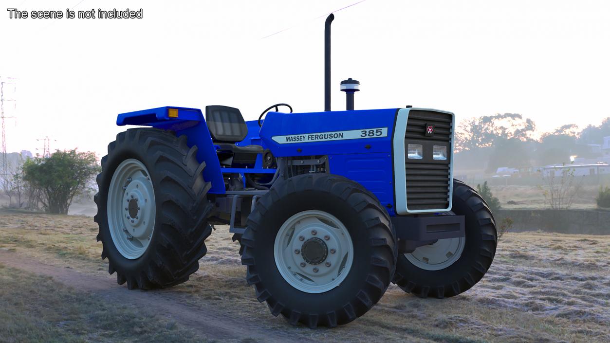 3D Massey Ferguson 385 Tractor Rigged for Maya model