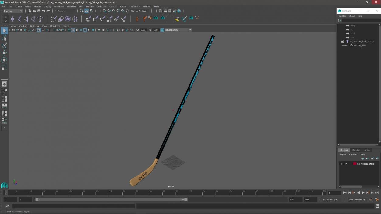 3D Ice Hockey Stick