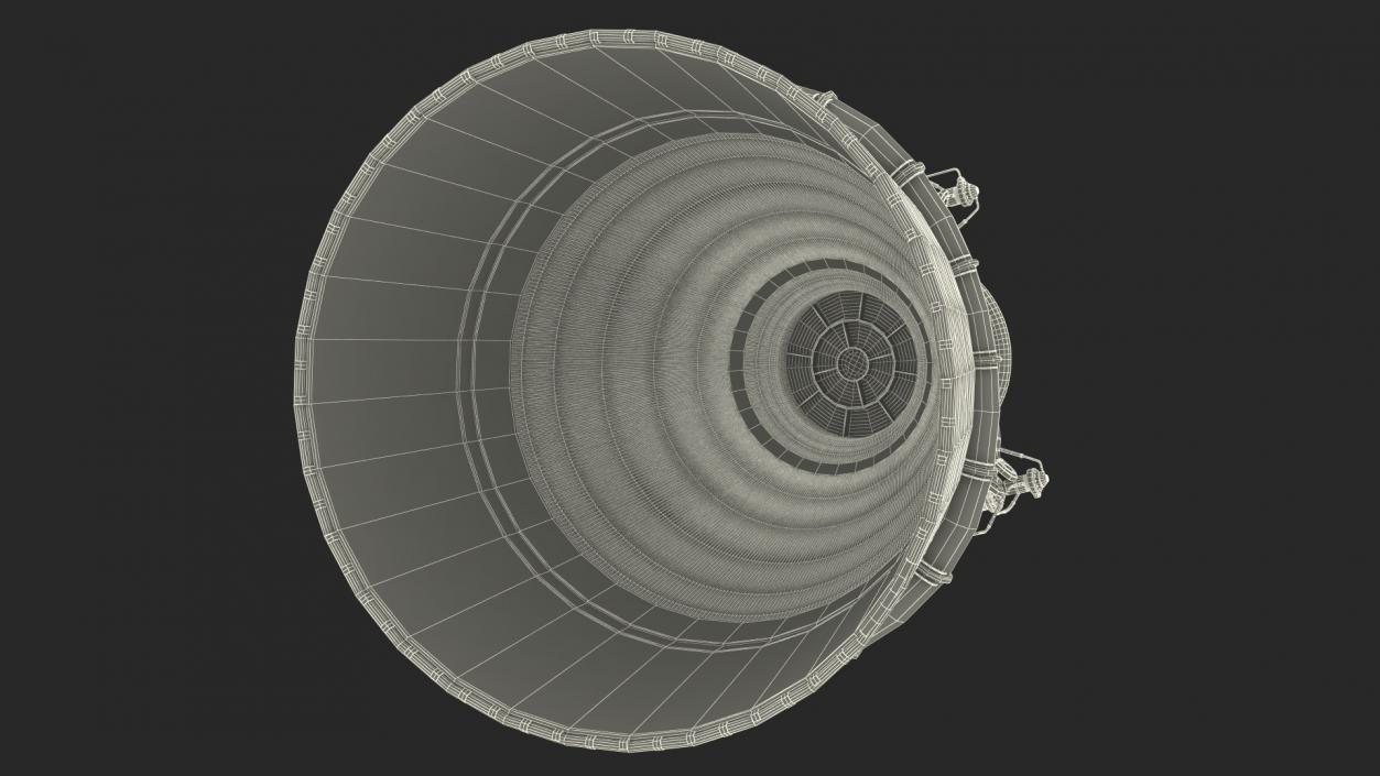 Rocket Engine F-1 with Intricate Piping 3D model