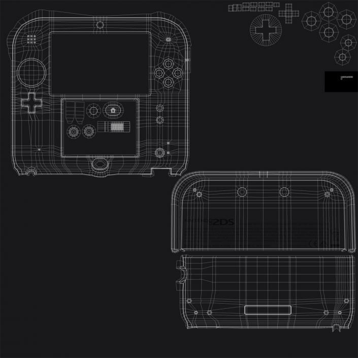 Nintendo 2DS Handheld Game Console 3D model