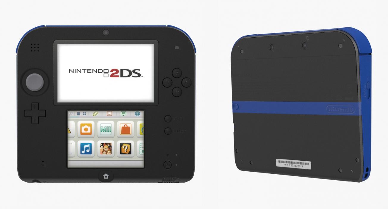 Nintendo 2DS Handheld Game Console 3D model