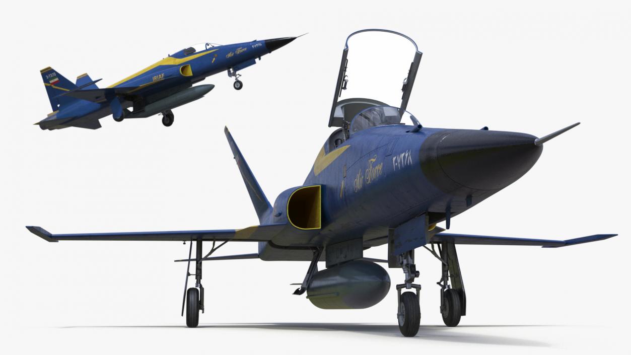 3D model HESA Saeqeh Iranian Combat Aircraft Blue