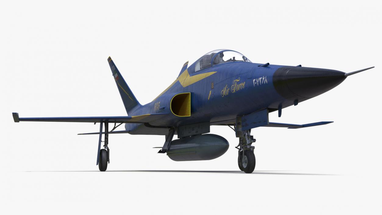 3D model HESA Saeqeh Iranian Combat Aircraft Blue