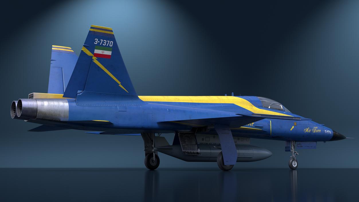 3D model HESA Saeqeh Iranian Combat Aircraft Blue