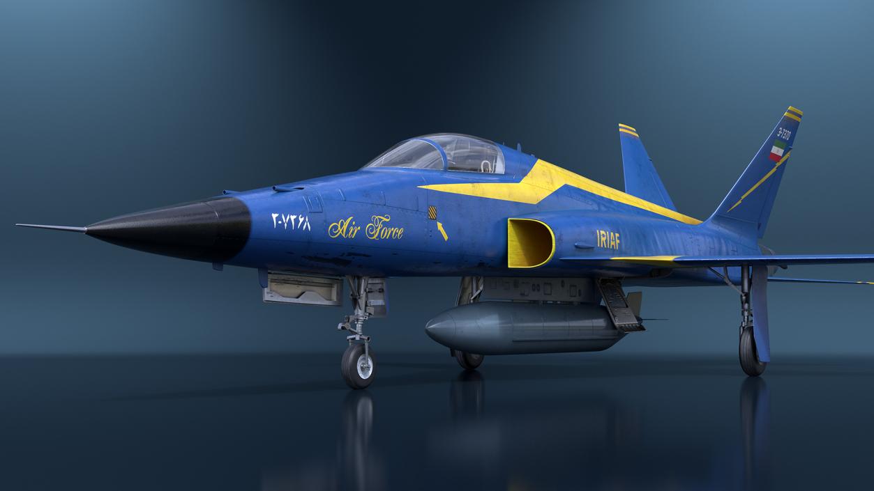 3D model HESA Saeqeh Iranian Combat Aircraft Blue