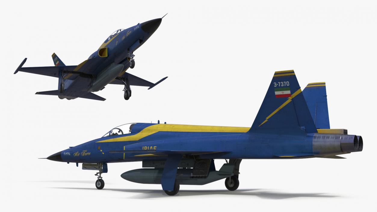 3D model HESA Saeqeh Iranian Combat Aircraft Blue