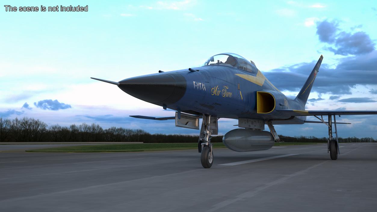 3D model HESA Saeqeh Iranian Combat Aircraft Blue