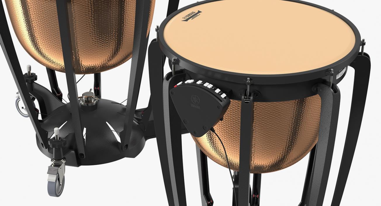 3D Yamaha Concert Timpani Set