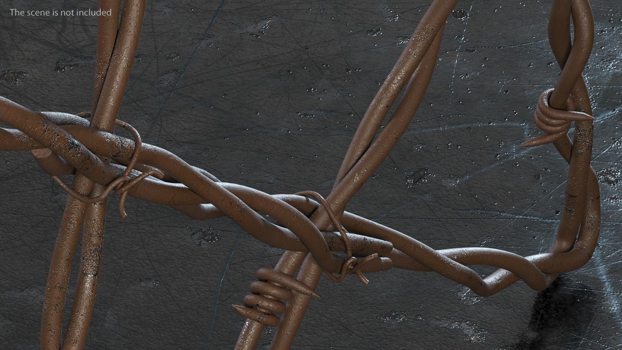 Barbed Wire Star Rusty 3D