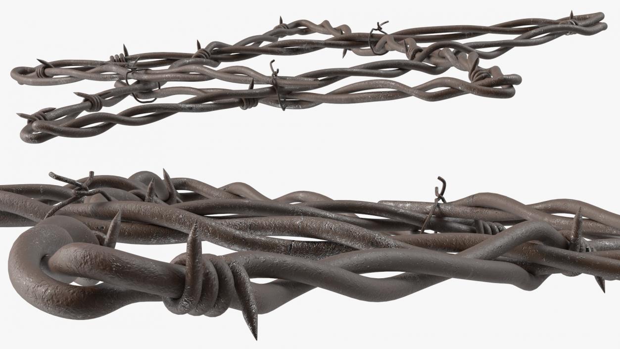 Barbed Wire Star Rusty 3D