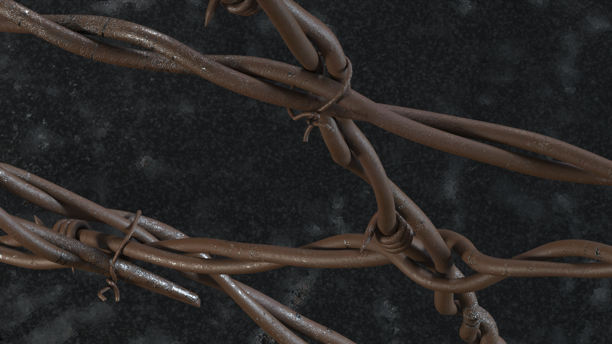 Barbed Wire Star Rusty 3D