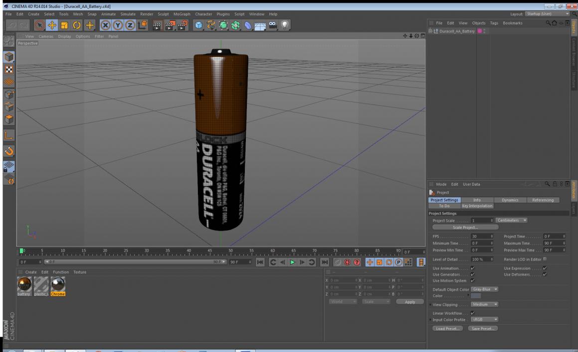 Duracell AA Battery 3D model