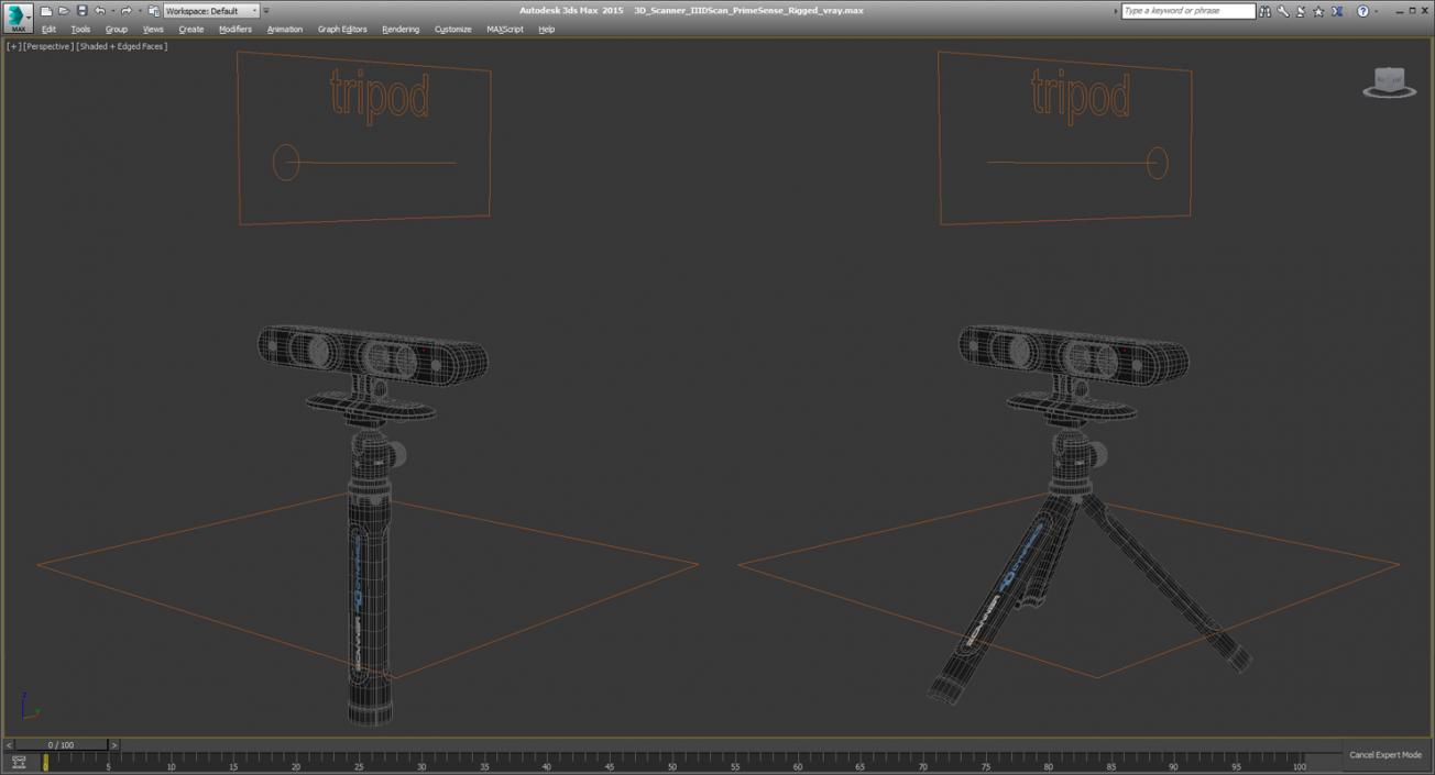 Scanner IIIDScan PrimeSense Rigged 3D model