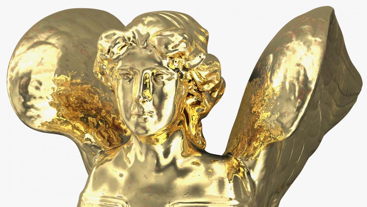 3D Winged Sphinx Gold Sculpture model