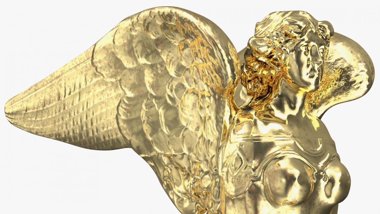 3D Winged Sphinx Gold Sculpture model