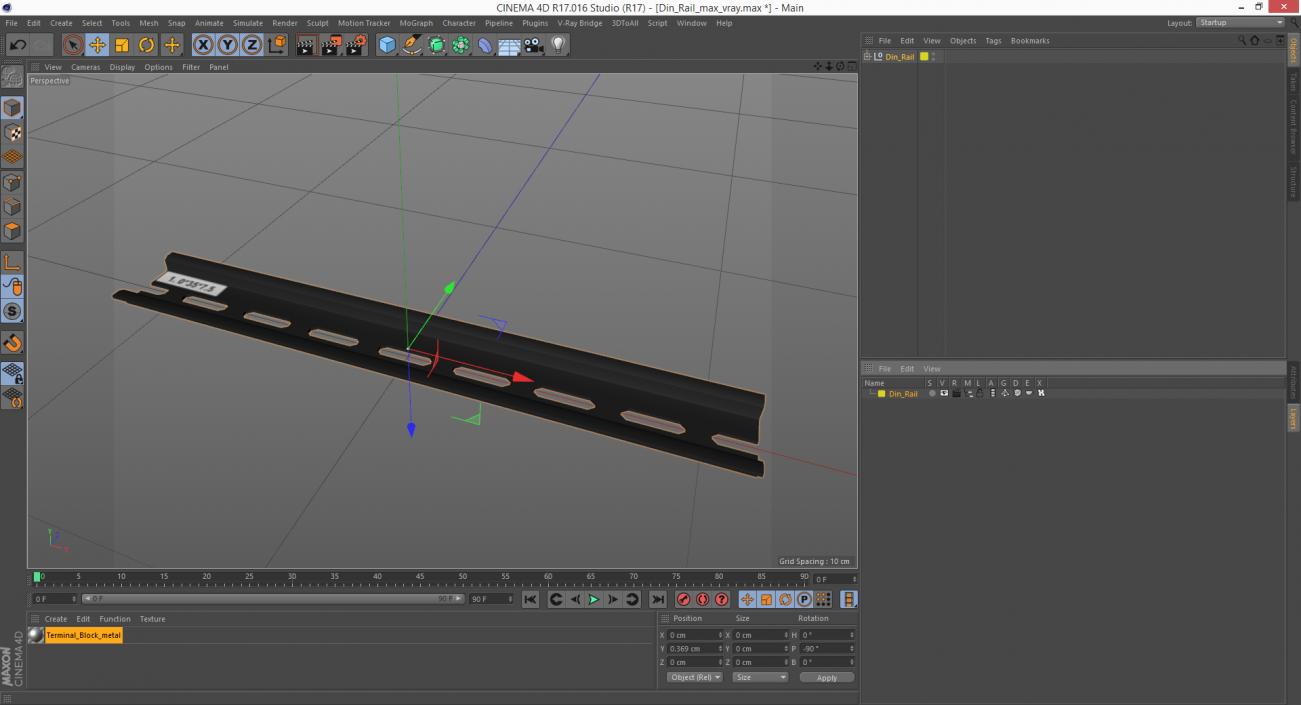 3D model Din Rail