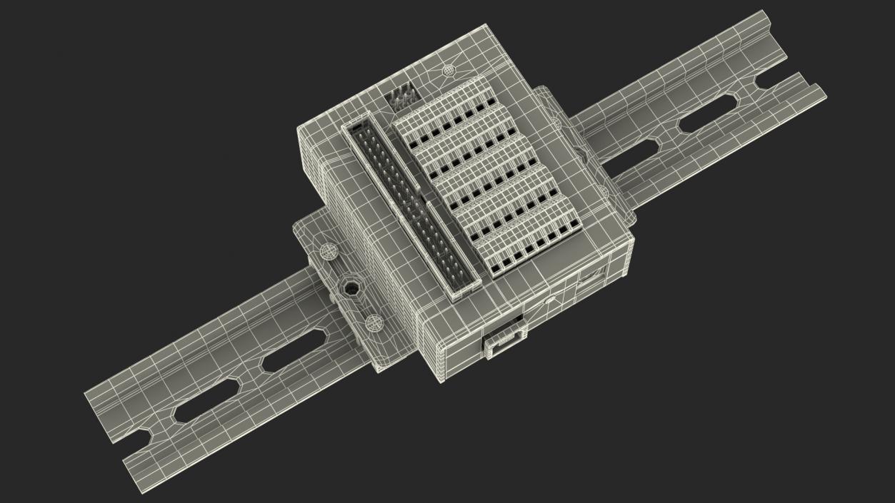 3D UNO Screw Terminal Block Din Rail model