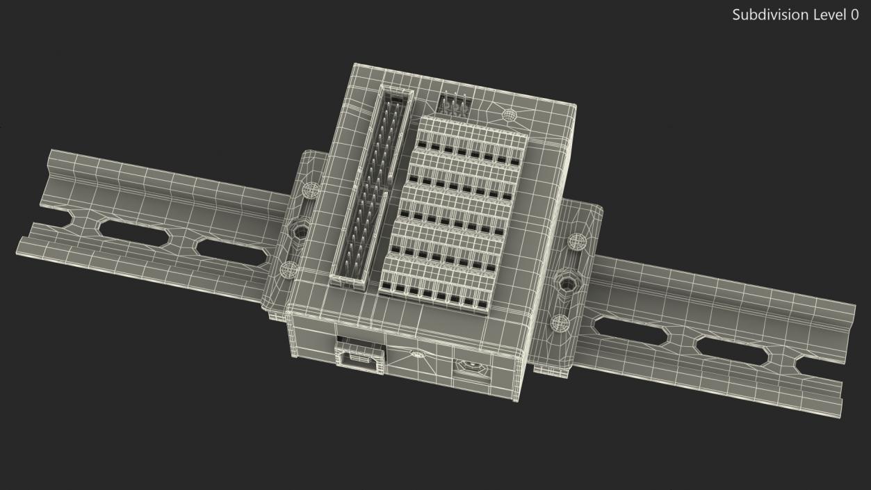 3D UNO Screw Terminal Block Din Rail model