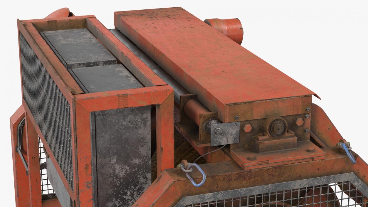 Hydraulic Mooring Winch Rusty 3D model